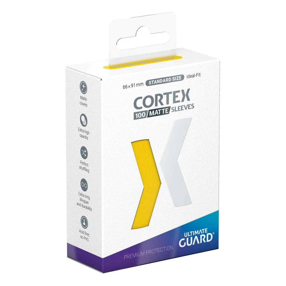 Ultimate Guard Cortex Sleeves Matte Standard Size 66 x 91 mm (100 Sleeves) - Yellow